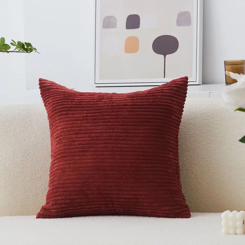 Vista 29 de Home Brilliant Funda de almohada de primavera de 18x18 pulgadas, funda de almohada de terciopelo a rayas para silla y sofá, funda de almohada