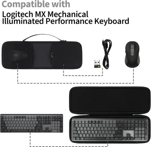 Vista 3 de Funda para teclado mecánico de rendimiento iluminado Logitech MX