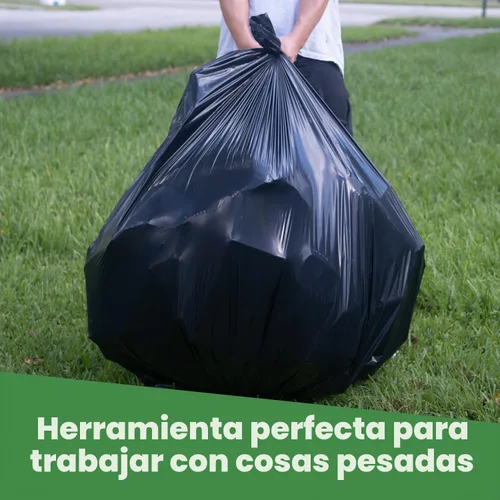 Vista 8 de ToughBag Bolsas de basura extra grandes de 95-96 galones, bolsas de basura negras de 61 x 68 pulgadas, 50 unidades de grosor de 1.2 mil de grosor