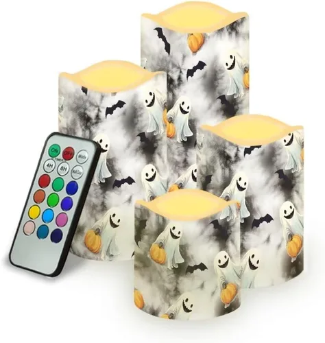 Vista 12 de Jeiento American Flag Flameless Candles 4 Pack 4th of July Home Decoration Flower American Flag LED Candles Battery Operated with Timer Remote
