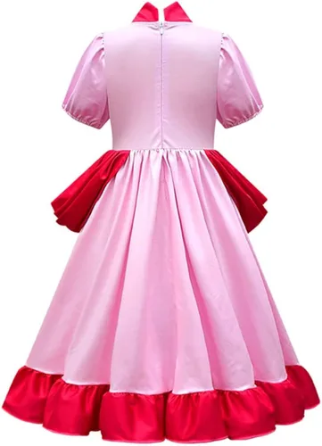 Vista 2 de AGRIBAZAAR Super Princess Costume Dress with Crown, Earrings and Gloves, 3-12Y