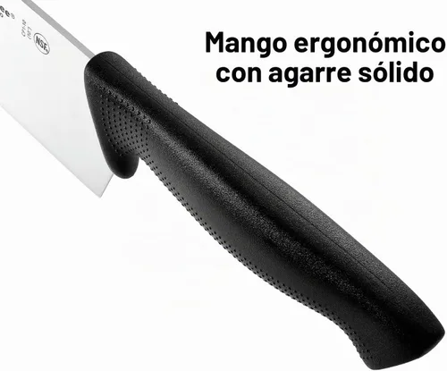 Vista 4 de Cuisine Pro - Cuchillo de chef de 10 pulgadas - Hoja de espiga completa de acero inoxidable para uso profesional y personal - Mango ergonómico
