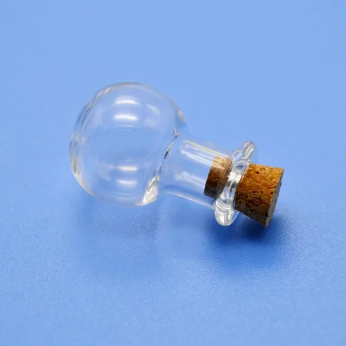 Vista 8 de Botellas de cristal pequeñas de 0.1 fl oz con tapón de corcho. Botella de deseos para bodas, fiestas, bricolaje, etc.