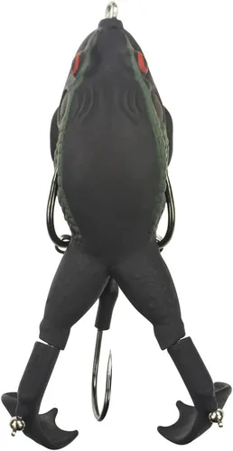 Vista 16 de LUNKERHUNT - Cebo de rana para pesca de lubina Rana de cuerpo suave y hueco sin enganches para pesca de lubina y trucha Señuelo de rana realista