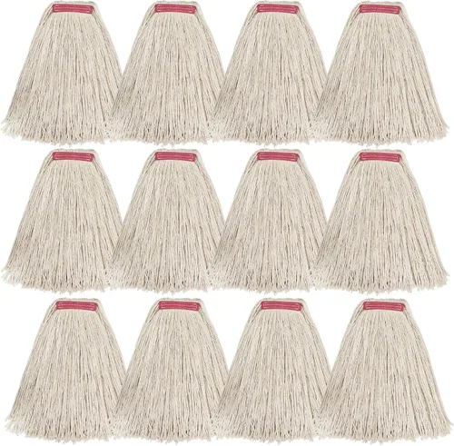 Vista 14 de Matthew Cleaning - Paquete de 3 trapeadores de algodón de 16 onzas, cuerda abierta de algodón, recambios de cuerda resistente, mezcla universal