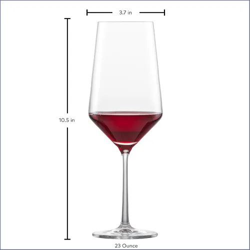 Vista 6 de ZWIESEL GLAS Juego de copas de vino tinto Burdeos pura (juego de 2), copas de Burdeos para vino tinto, copas de cristal Tritan aptas