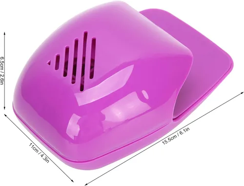 Vista 7 de FILFEEL Secador de uñas portátil, mini ventilador de uñas para esmalte de uñas regular y de gel, funciona con pilas, morado