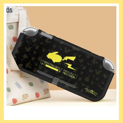 Vista 7 de DLseego Flash Pika Switch Lite Funda protectora de TPU suave y a prueba de golpes, resistente a los arañazos, piel de amina japonesa Joy Con con 2
