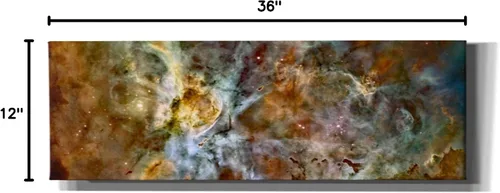 Vista 4 de Epic Graffiti Lienzo decorativo para pared con telescopio espacial Hubble 'Carina Nebula', 12 x 36 pulgadas