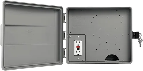 Vista 3 de Orbit rociador exterior impermeable con temporizador de riego gabinete para riego interior, Gris