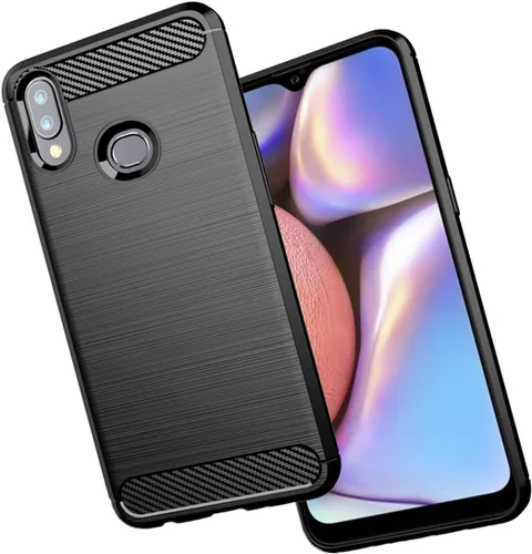 Vista 4 de Osophter Funda para Galaxy A10S, Samsung A10S, Galaxy M01S Funda protectora de goma TPU flexible de absorción de golpes para Galaxy A10S (negro)