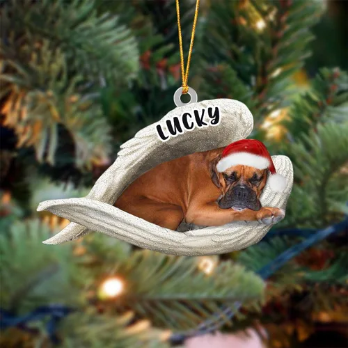Vista 51 de Ángel durmiente de Afghan Hound para Navidad, adorno personalizado con el nombre del perro, adorno de Navidad personalizado para amantes de perros