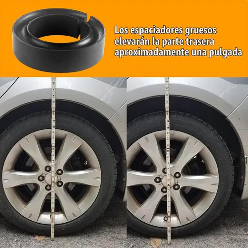Vista 4 de Espaciador de resorte helicoidal de goma resistente para automóvil, elevador universal de resorte helicoidal, paquete de 2