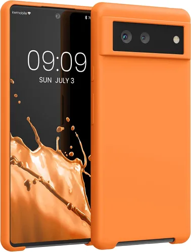 Vista 73 de kwmobile Funda Compatible con Google Pixel 6 Pro - Funda de teléfono de silicona TPU con acabado suave - Azul Arrecife