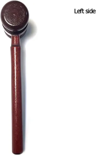 Vista 4 de Aliotech Accesorio de disfraz de martillo de madera para sala de tribunales, accesorios de disfraz de justicia, accesorios para venta de subastas
