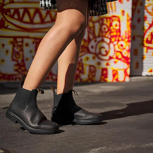 Vista 2 de Blundstone Botas Chelsea de vestir para hombre y mujer Negro