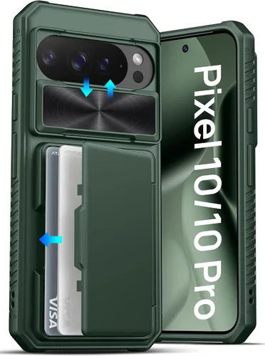 Vista 11 de ATATOO Funda tipo cartera para Google Pixel 10 Pro XL, tarjetero integrado (3-5 tarjetas) [bloqueo RFID] y cubierta de cámara deslizante, protección
