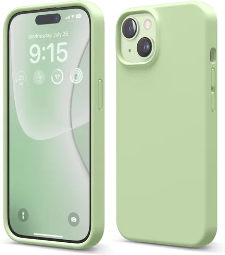 Vista 26 de elago Compatible con Funda para iPhone 15, Funda de Silicona Líquida, Cubierta Protectora de Cuerpo Completo, Resistente a Golpes, Diseño Delgado