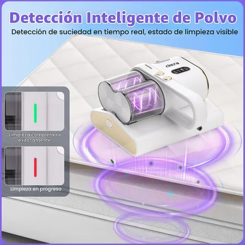 Vista 6 de Aspirador de colchón, aspiradora de cama de 16Kpa con luz UV‑C de Blanco