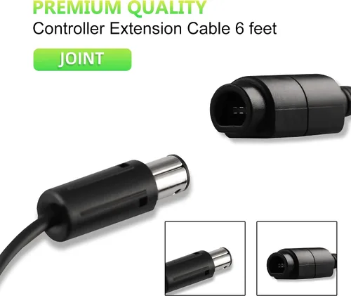 Vista 5 de Paquete de 4 cables de extensión de controlador NGC de 6 pies para Nintendo WiiGamecube