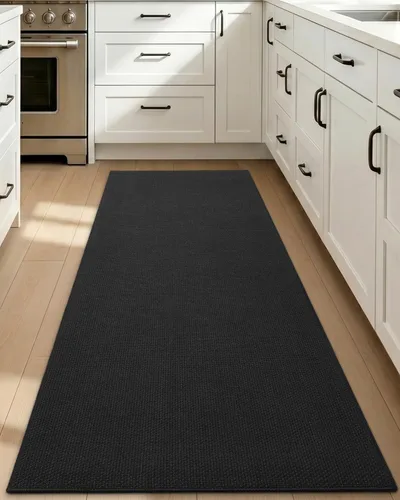 Vista 20 de Color&Geometry - 2 alfombras y tapetes de cocina antideslizantes, lavables, absorbentes, fáciles de limpiar, tapetes de cocina para frente del Caqui