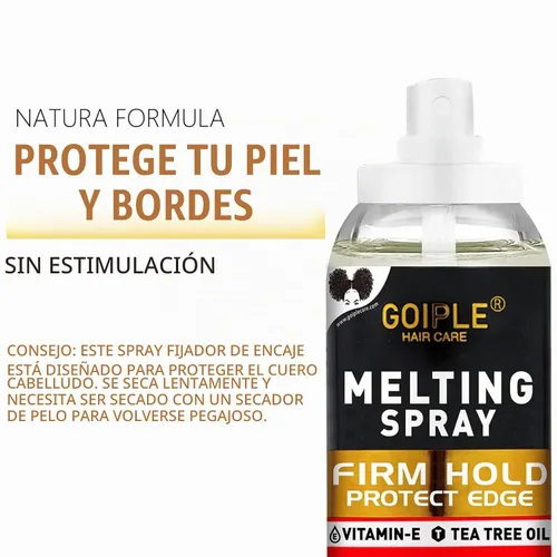 Vista 4 de Kit completo de pegamento de encaje con mousse de tinte de encaje, pegamento de peluca en aerosol de fusión de encaje para pelucas y postizos