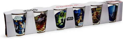 Vista 2 de Star Wars Original Trilogy - Juego de 6 vasos de vaso de whisky de 2 onzas Home Barware Drinkware