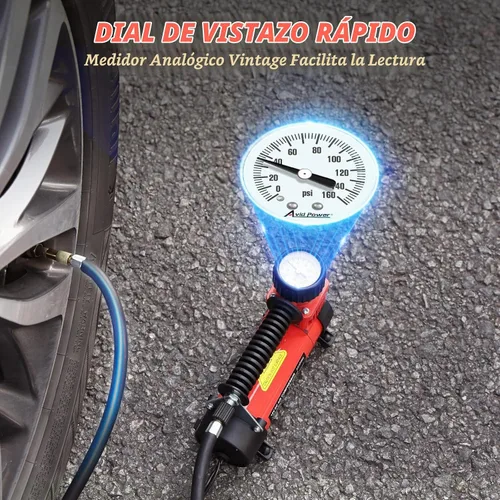 Vista 4 de AVID POWER Inflador de neumáticos de 12 V CC, compresor de aire portátil, bomba de aire compacta con motor de cobre, bomba de neumáticos de 12 V