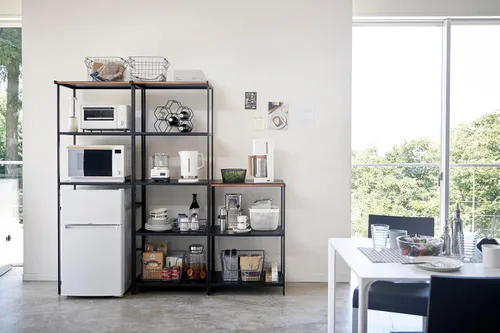 Vista 7 de YAMAZAKI Home Tower Estante de almacenamiento para electrodomésticos de cocina, estantería de metal, organizador de pie, estantes resistentes, 67