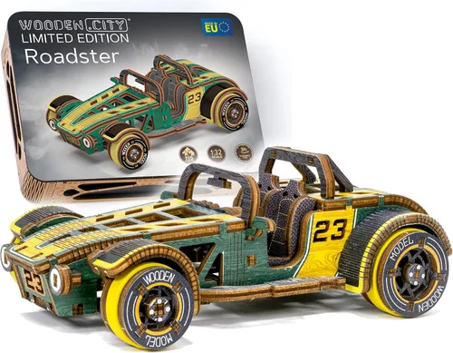 Vista 13 de WOODEN.CITY Buggy LE 3D Wooden Puzzles for Adults – Build Your Own Buggy with Rubber‑Band Motor – Self‑Assembly Model, DIY Gift for Adults and Teens