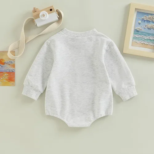 Vista 3 de Traje de otoño para bebé niño y niña en los sábados, vemos fútbol con papá de burbujas, sudadera de temporada de fútbol