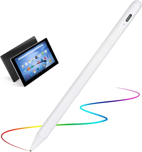 Vista 7 de Lápiz digital capacitivo de alta sensibilidad con punta ultrafina de 0.069 pulgadas, para Amazon Kindle Fire 10, color negro