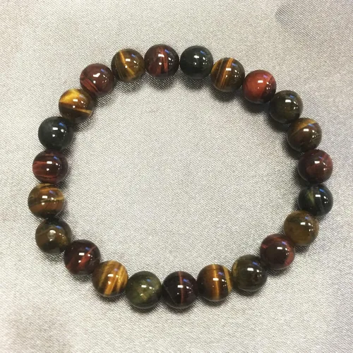 Vista 375 de Gem Avenue Handmade Round Bead Stretch Bracelet Unisex Natural Stone Beaded Jewelry for Men & Women, Elastic Wristband for Daily Wear