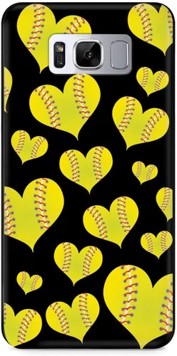 Vista 17 de Inspired Cases - Compatible con iPhone Xs Max - Funda protectora con textura 3D para Apple iPhone Xs Max - Patrón de corazón de sóftbol
