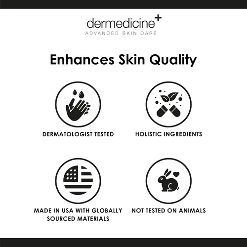Vista 4 de Dermedicine Suero líquido de resveratrol para el cuidado de la piel facial para el cuidado de la piel, suero de resveratrol para la cara, 2 fl oz