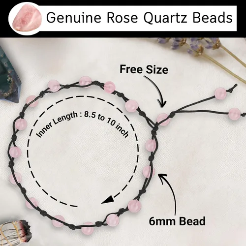 Vista 219 de Amazing Gemstone Crystal Anklet Ankle Bracelets for Women - Waterproof Beaded Healing Crystal Anklets, Plus Size Chakra Gemstone Bead Anklet