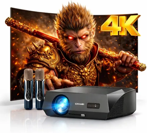 Vista 11 de Proyector inteligente 4K con WiFi y Bluetooth, 1800 ANSI de uso diurno, Android 11.0, altavoz de 38 W, arco HDMI2.1, fundición NFC, proyector Ultra