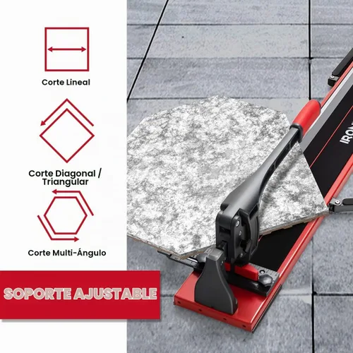 Vista 5 de IRONMAX Cortador de azulejos manual de 48 pulgadas, herramientas profesionales de corte de azulejos de cerámica con mango ergonómico, escala