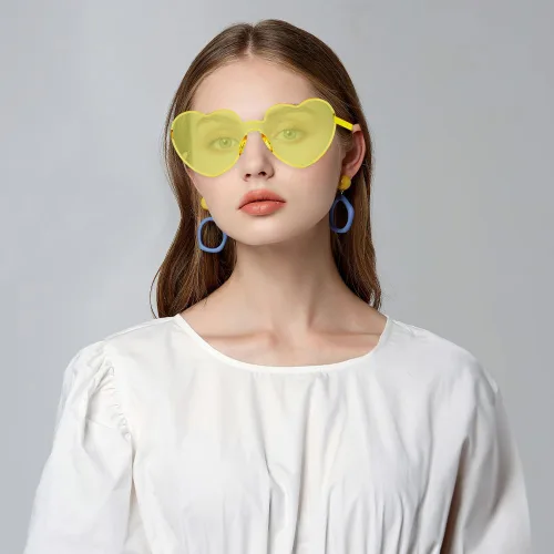 Vista 6 de Heart Sunglasses Heart Shaped Sunglasses Womens 2 Pairs Rave Sunglasses for Women Bachelorette Party Favors