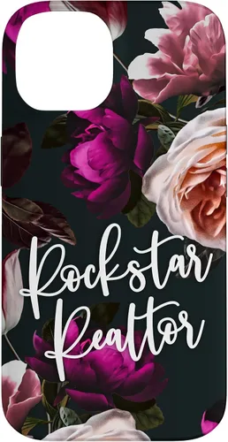 Vista 4 de iPhone 14 Plus Rockstar Realtor - Elegante estuche de regalo floral para agente inmobiliario