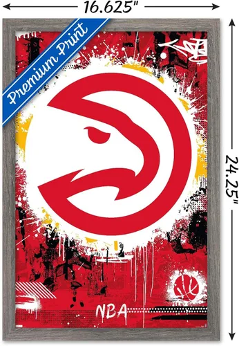 Vista 3 de Trends International NBA Atlanta Hawks - Póster de pared con logotipo Maximalist 23