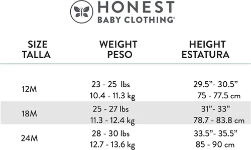 Vista 5 de HonestBaby Pijama de una pieza con pies antideslizantes para bebé, con cremallera frontal, 100% algodón orgánico