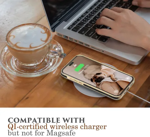 Vista 5 de LOHASIC Funda de piel sintética para iPhone 15 Pro, elegante funda de teléfono vintage de lujo para hombres y mujeres, agarre antideslizante, Negro