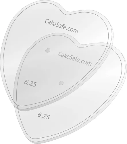 Vista 3 de CAKESAFE Discos acrílicos transparentes de ¼ pulgadas en forma de corazón de 2 a 6.25 pulgadas - Herramienta de glaseado perfecta para suavizar