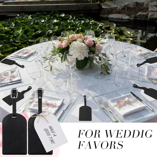 Vista 4 de Amylove 48 juegos de etiquetas de equipaje para regalos de boda, etiquetas de equipaje a granel para invitados, regalos de novia, regalo de boda