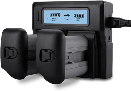 Vista 4 de BM Premium Paquete de 4 baterías LP-E19 de alta capacidad y cargador para cámaras Canon EOS R3, EOS 1D X Mark III, EOS 1D X Mark II, EOS 1DX, EOS