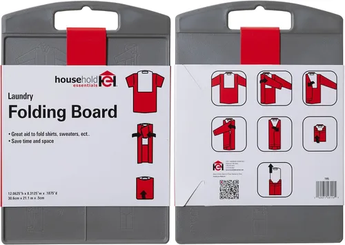 Vista 8 de Household Essentials 195 Tabla para doblar camisas para lavandería Dobla camisetas, polos y camisas de vestir, negro (paquete de 10)