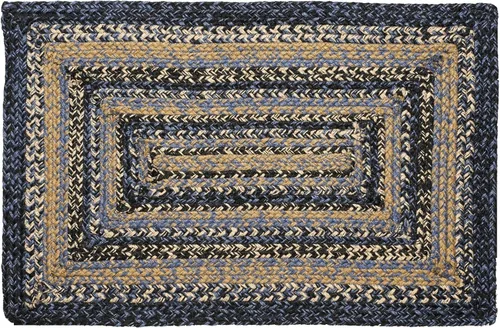 Vista 4 de Colección trenzada River Shale Premium Estilo primitivo, rústico, campestre, rústico Yute/algodón 30 días sin riesgo Alfombra
