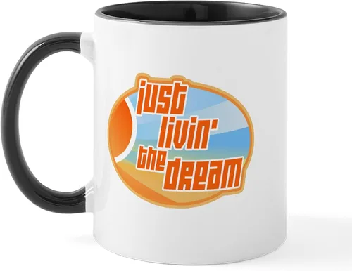 Vista 52 de CafePress Living The Dream Mugs Taza de café de cerámica de 11 oz (11.0 fl oz)