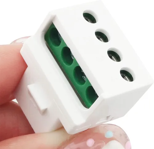 Vista 3 de 6PCS RJ11 Tornillo Jack CAT3 Teléfono Keystone Jack Teléfono Cuatro Núcleos Módulo, Blanco